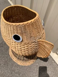Vintage 1970s Wicker Animal Fish Laundry Basket -CHAIRISH Shop vintage 1970s wicker animal fish laundry basket 2992
