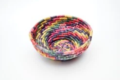 Vintage 1980s Rainbow Woven Basket -CHAIRISH Shop vintage 1980s rainbow woven basket 0263