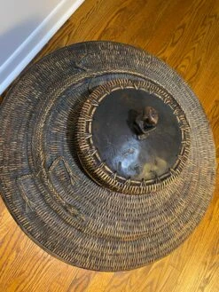 Vintage 19th Century Asian Woven Rattan Bamboo Storage Basket W/Lid And Monkey Detail -CHAIRISH Shop vintage 19th century asian woven rattan bamboo storage basket wlid and monkey detail 9102