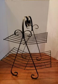 Vintage 2 Tier Black Metal Magazine Rack -CHAIRISH Shop vintage 2 tier black metal magazine rack 8961