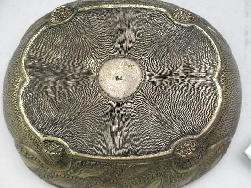 Vintage Asian Betel Nut Silver Turtle Box 7 Vintage Asian Betel Nut Silver Turtle Box - Image 5