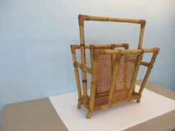 Vintage Bamboo And Rattan Magazine Rack -CHAIRISH Shop vintage bamboo and rattan magazine rack 4694