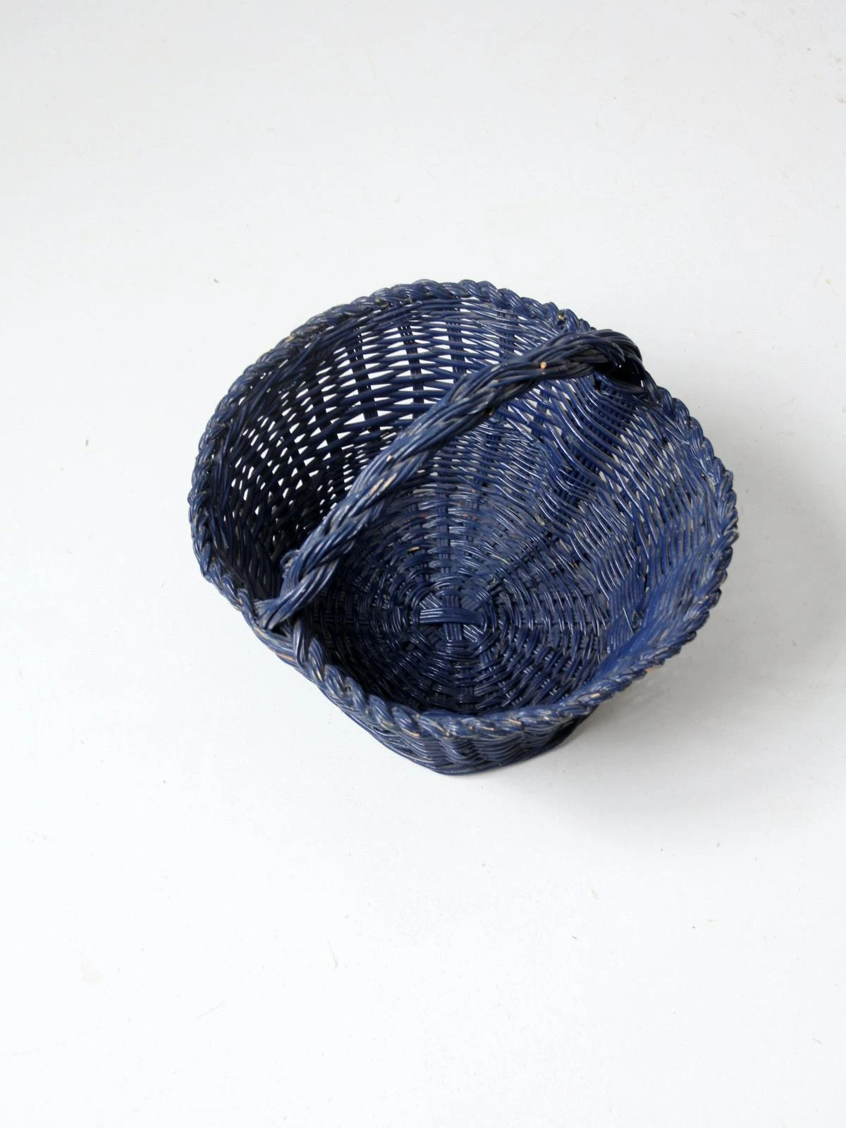 Vintage Blue Harvest Basket 10 Vintage Blue Harvest Basket - Image 8