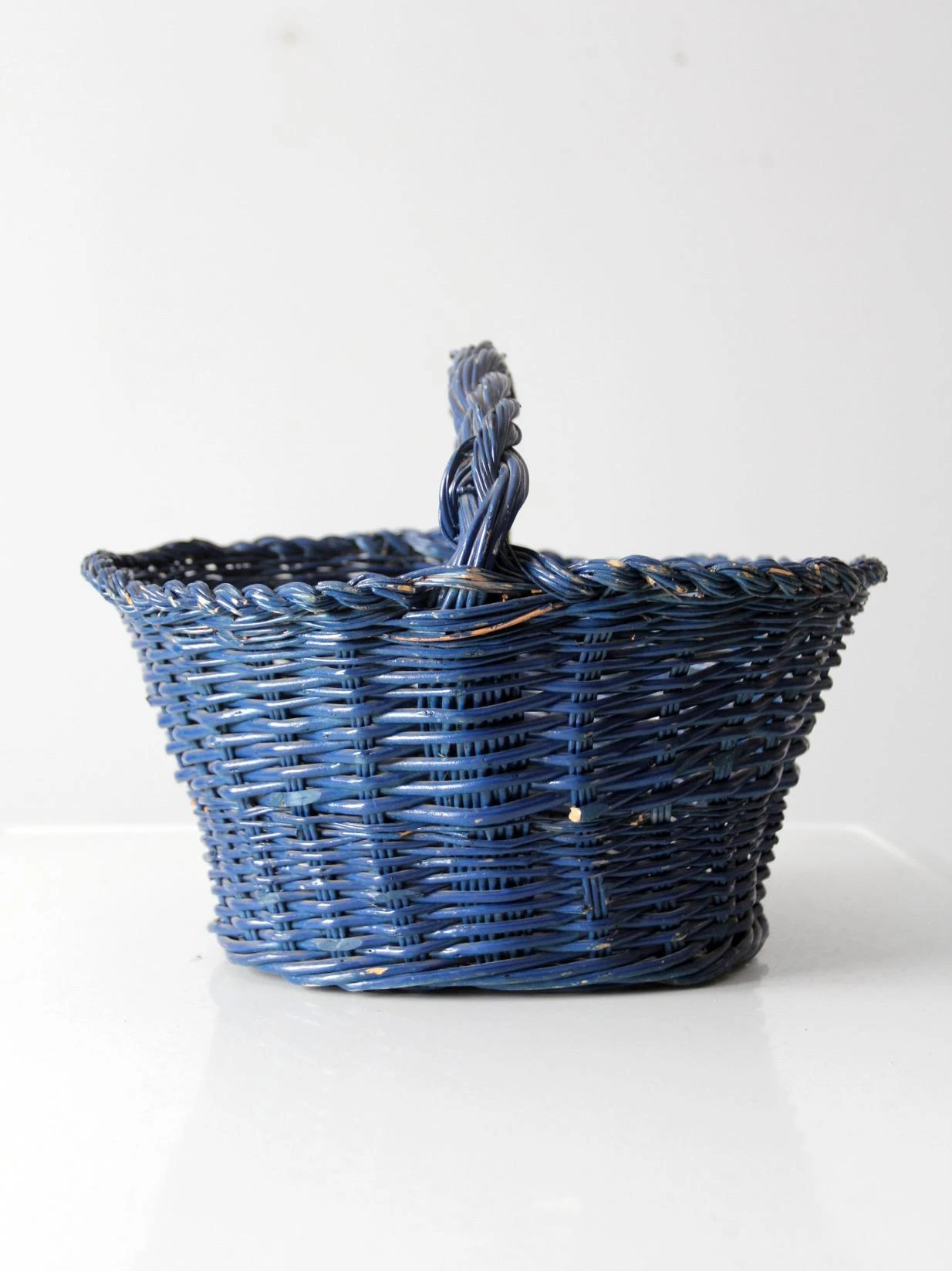Vintage Blue Harvest Basket 6 Vintage Blue Harvest Basket - Image 4