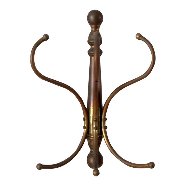 Vintage Brass Hanging Coat Rack 3 Vintage Brass Hanging Coat Rack