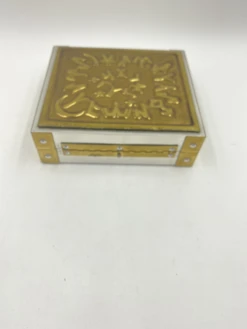 Vintage Brass Plated Silver Lined Box -CHAIRISH Shop vintage brass plated silver lined box 1275