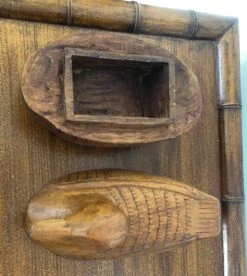 Vintage Carved Teak Wood Duck Box -CHAIRISH Shop vintage carved teak wood duck box 2314