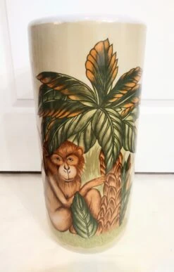Vintage Ceramic Palm Beach Regency Tropical Monkey Palm Tree Umbrella Stand Holder -CHAIRISH Shop vintage ceramic palm beach regency tropical monkey palm tree umbrella stand holder 6385