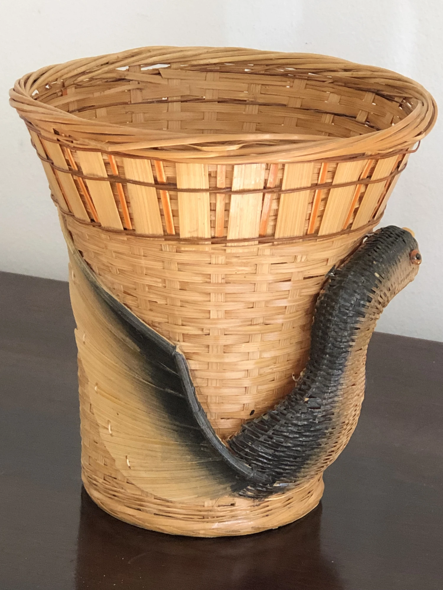 Vintage Chinese Black Swan Planter Basket 5 Vintage Chinese Black Swan Planter Basket - Image 3