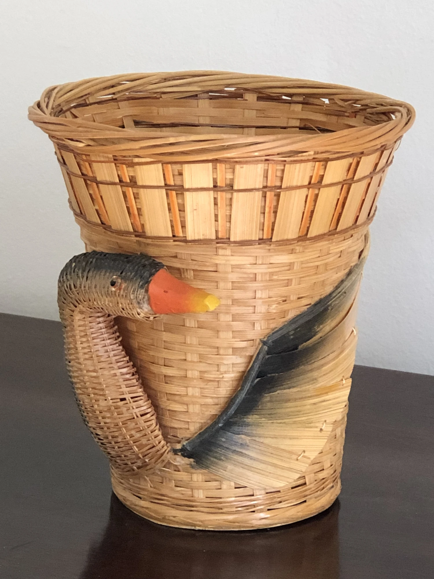 Vintage Chinese Black Swan Planter Basket 10 Vintage Chinese Black Swan Planter Basket - Image 8