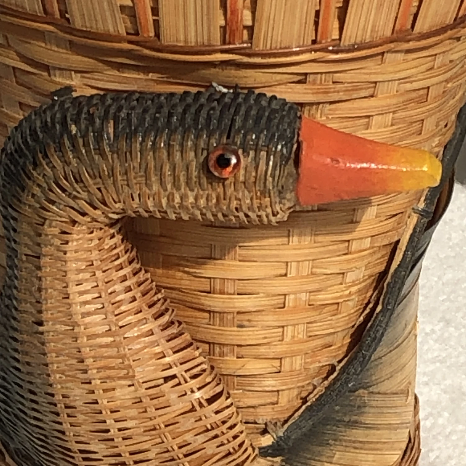 Vintage Chinese Black Swan Planter Basket 11 Vintage Chinese Black Swan Planter Basket - Image 9