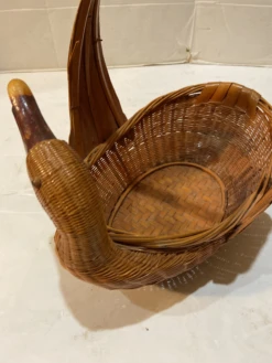 Vintage Chinese Rattan Goose Basket -CHAIRISH Shop vintage chinese rattan goose basket 0079
