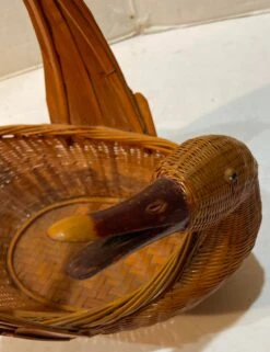 Vintage Chinese Rattan Goose Basket -CHAIRISH Shop vintage chinese rattan goose basket 6109