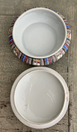 Vintage Chinoiserie Porcelain Covered Trinket Box -CHAIRISH Shop vintage chinoiserie porcelain covered trinket box 5156