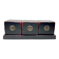 Vintage Chinoiserie Style Boxes With Tray-Four Pieces