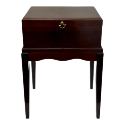 Vintage Chippendale Style Mahogany Jewelry Box On Stand