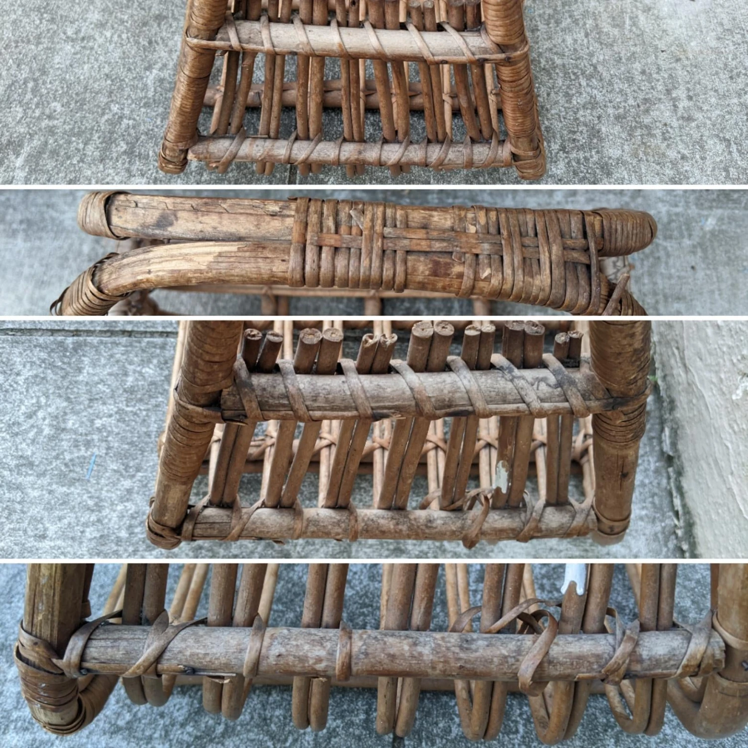 Vintage Coastal Boho Chic Magazine Log Holder Basket 11 Vintage Coastal Boho Chic Magazine Log Holder Basket - Image 9