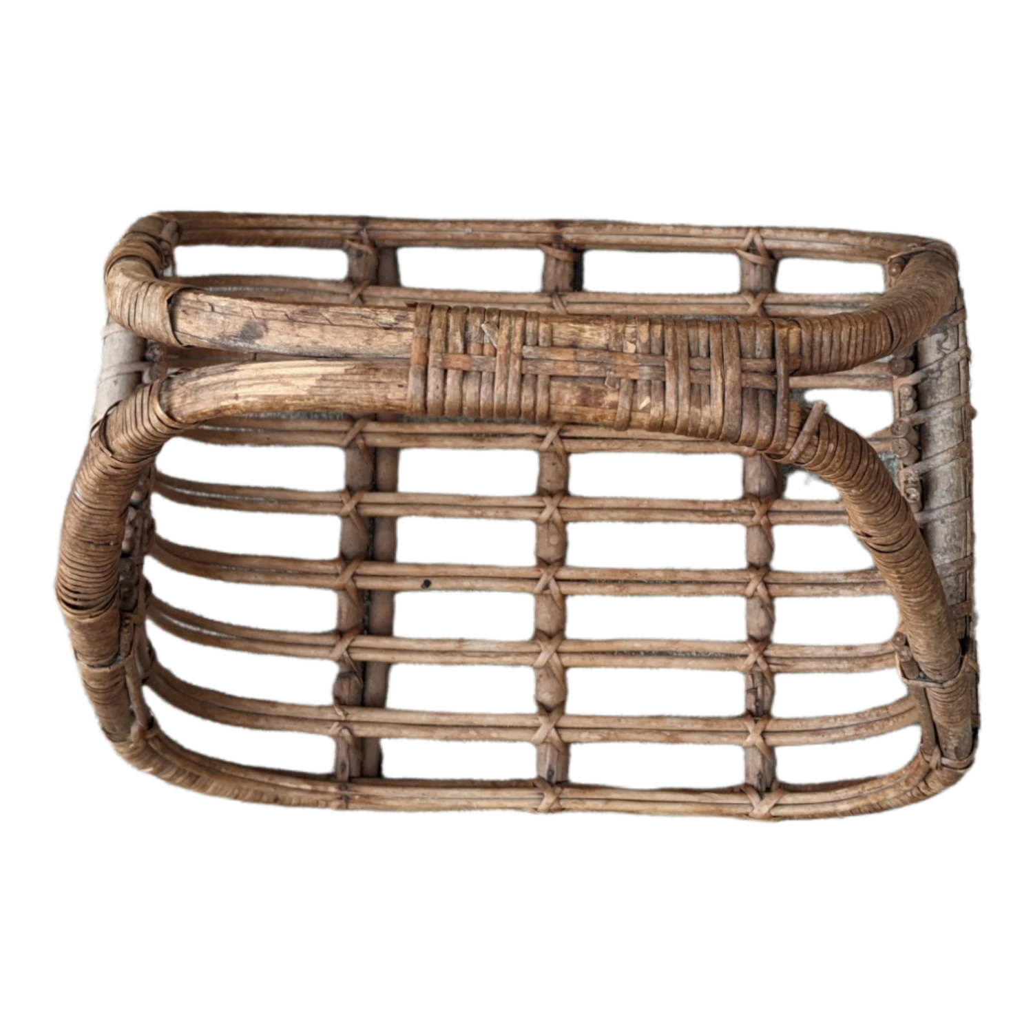 Vintage Coastal Boho Chic Magazine Log Holder Basket 10 Vintage Coastal Boho Chic Magazine Log Holder Basket - Image 8