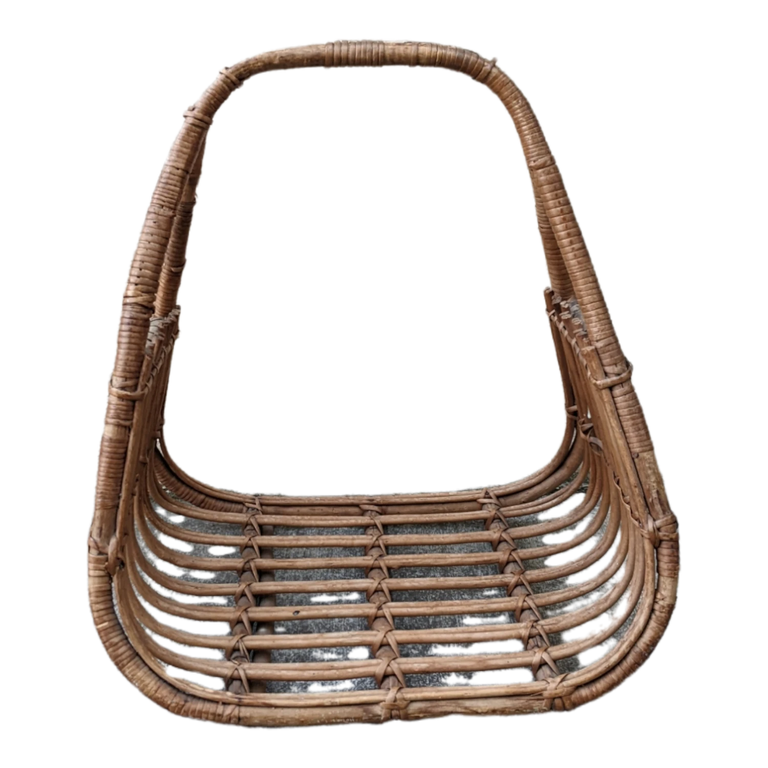 Vintage Coastal Boho Chic Magazine Log Holder Basket 6 Vintage Coastal Boho Chic Magazine Log Holder Basket - Image 4