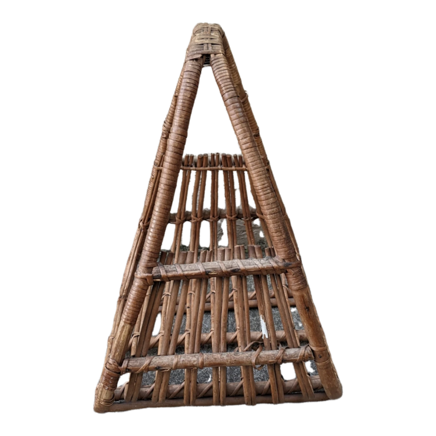 Vintage Coastal Boho Chic Magazine Log Holder Basket 4 Vintage Coastal Boho Chic Magazine Log Holder Basket - Image 2