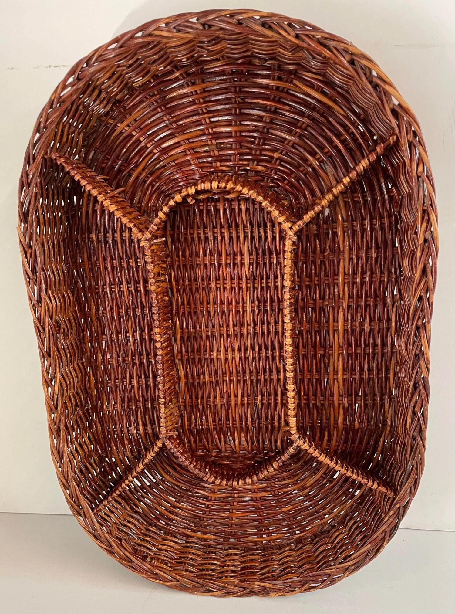 Vintage Divided Wicker Basket 5 Vintage Divided Wicker Basket - Image 3
