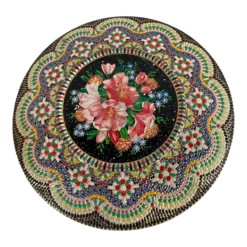 Vintage Dutch Botanical Design Round Tin