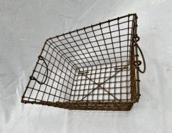 Vintage Early 1900s French Metal Oyster Basket -CHAIRISH Shop vintage early 1900s french metal oyster basket 5653