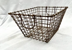 Vintage Early 1900s French Metal Oyster Basket -CHAIRISH Shop vintage early 1900s french metal oyster basket 6093