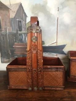 Vintage Early 19th Century Chinese Two Tiered Wedding/Lunch Basket Wicker Wood 18 Vintage Early 19th Century Chinese Two Tiered Wedding/Lunch Basket Wicker Wood -CHAIRISH Shop vintage early 19th century chinese two tiered weddinglunch basket wicker wood 0789