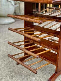 Vintage Farmhouse Pine Turned Spindle Magazine Record Rack Holder -CHAIRISH Shop vintage farmhouse pine turned spindle magazine record rack holder 1036