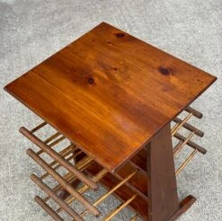 Vintage Farmhouse Pine Turned Spindle Magazine Record Rack Holder -CHAIRISH Shop vintage farmhouse pine turned spindle magazine record rack holder 5346