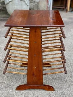 Vintage Farmhouse Pine Turned Spindle Magazine Record Rack Holder -CHAIRISH Shop vintage farmhouse pine turned spindle magazine record rack holder 8711