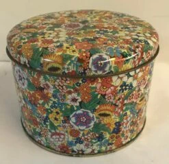 Vintage Floral Chintz Design Tin -CHAIRISH Shop vintage floral chintz design tin 0653