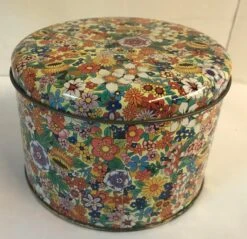 Vintage Floral Chintz Design Tin -CHAIRISH Shop vintage floral chintz design tin 6197