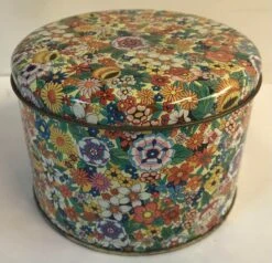 Vintage Floral Chintz Design Tin -CHAIRISH Shop vintage floral chintz design tin 7217