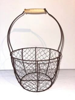Vintage French Deco Iron Wire Egg Basket -CHAIRISH Shop vintage french deco iron wire egg basket 2520