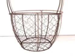 Vintage French Deco Iron Wire Egg Basket -CHAIRISH Shop vintage french deco iron wire egg basket 4834