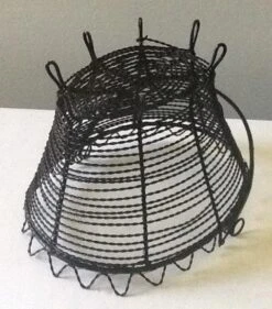 Vintage French Farm Wire Basket With Feet & Swivel Handle -CHAIRISH Shop vintage french farm wire basket with feet and swivel handle 0332
