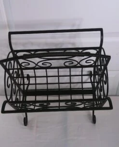 Vintage French Styled Wrought Iron Magazine Rack -CHAIRISH Shop vintage french styled wrought iron magazine rack 4930