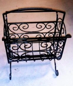 Vintage French Styled Wrought Iron Magazine Rack -CHAIRISH Shop vintage french styled wrought iron magazine rack 5831