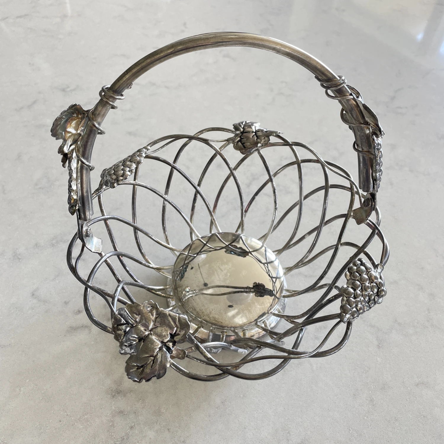 Vintage Godinger Wire Silver Plate Basket 8 Vintage Godinger Wire Silver Plate Basket - Image 6