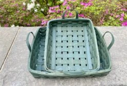 Vintage Green Nesting Harvest Baskets - Set Of 2 -CHAIRISH Shop vintage green nesting harvest baskets set of 2 6129