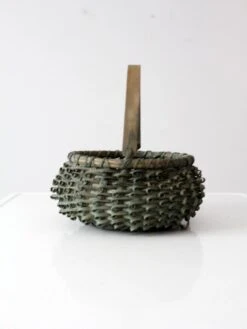 Vintage Green Porcupine Curl Basket -CHAIRISH Shop vintage green porcupine curl basket 8528