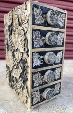 Vintage Hand Carved Italian Alabaster Trinket Box -CHAIRISH Shop vintage hand carved italian alabaster trinket box 1342