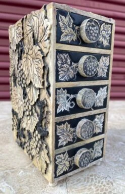 Vintage Hand Carved Italian Alabaster Trinket Box -CHAIRISH Shop vintage hand carved italian alabaster trinket box 3991