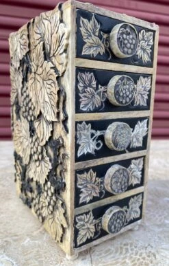 Vintage Hand Carved Italian Alabaster Trinket Box -CHAIRISH Shop vintage hand carved italian alabaster trinket box 8025