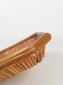 Vintage Handmade Rush And Cane Basket, Italy, 1960s -CHAIRISH Shop vintage handmade rush and cane basket italy 1960s 4381