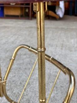 Vintage Hollywood Regency Boho Brass Rattan Magazine Rack Side Table 16 Vintage Hollywood Regency Boho Brass Rattan Magazine Rack Side Table -CHAIRISH Shop vintage hollywood regency boho brass rattan magazine rack side table 3002