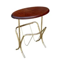 Vintage Hollywood Regency Boho Brass Rattan Magazine Rack Side Table 17 Vintage Hollywood Regency Boho Brass Rattan Magazine Rack Side Table -CHAIRISH Shop vintage hollywood regency boho brass rattan magazine rack side table 5875
