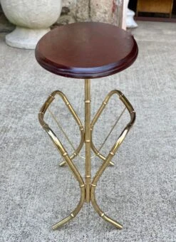 Vintage Hollywood Regency Boho Brass Rattan Magazine Rack Side Table 12 Vintage Hollywood Regency Boho Brass Rattan Magazine Rack Side Table -CHAIRISH Shop vintage hollywood regency boho brass rattan magazine rack side table 8096